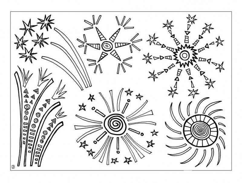 Fourth Of July Fireworks With Some Festive Coloring Pages - Kids 