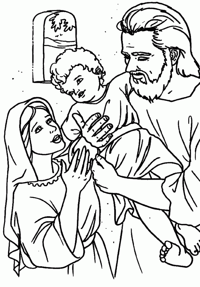 Holy Family Coloring Pages Coloring Home