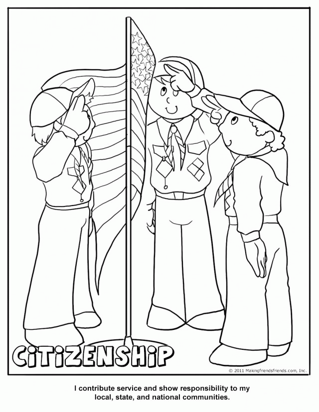Cub Scout Citizenship Coloring Page 188248 Cub Scout Coloring Pages