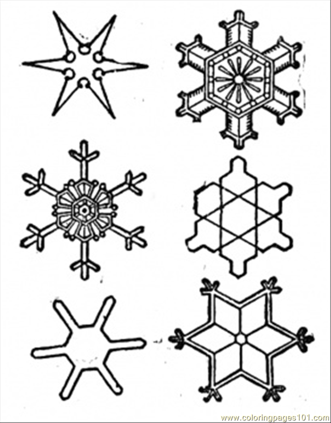 Coloring Pages Snowflake (Natural World > Fallouts) - free 