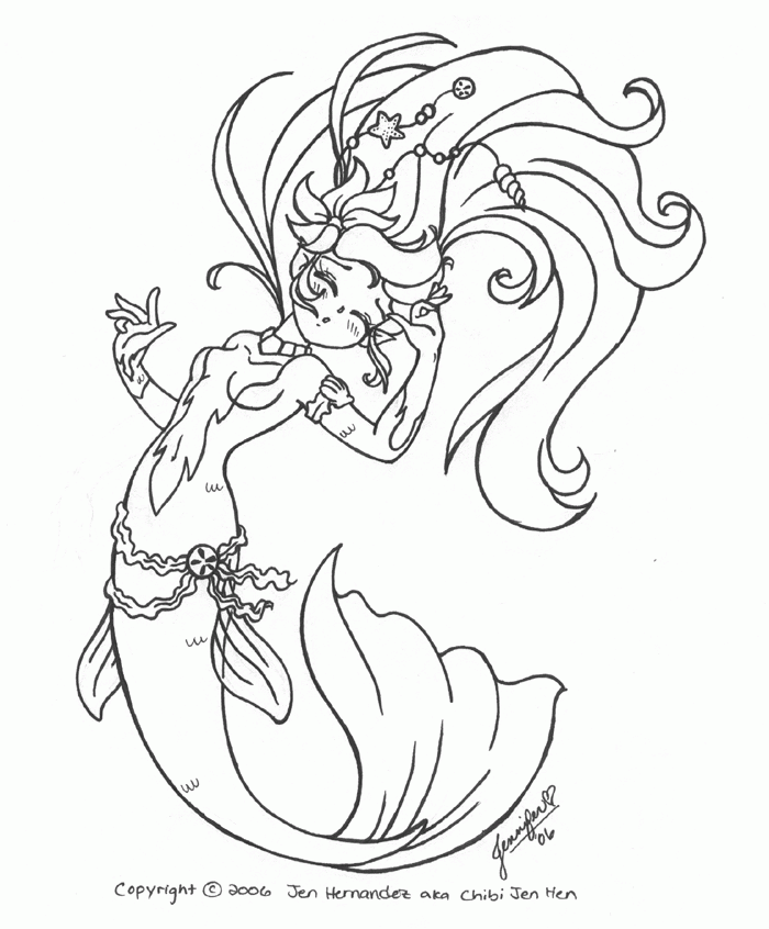 Mermaid Pictures To Draw.