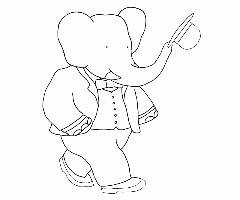 5 Babar Coloring Page