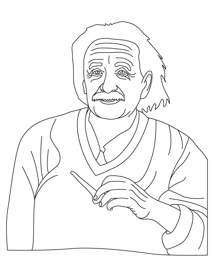 Albert Einstein coloring pages | Download Free Albert Einstein 