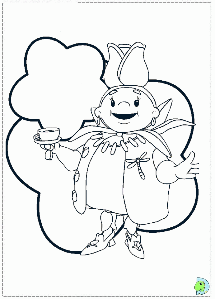 Fifi drinks flower Colouring Pages (page 3)