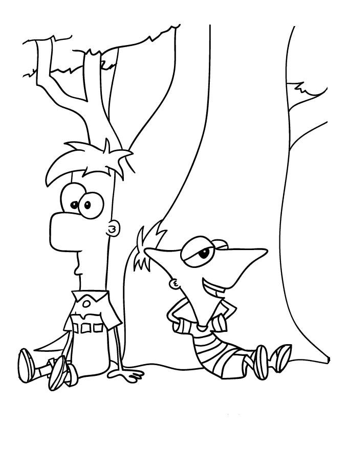 Phineas and Ferb Coloring Pages for Kids- Coloring Book Pages
