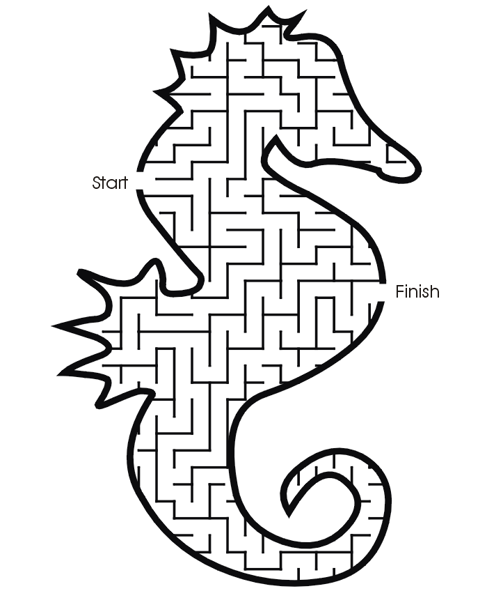 Seahorse-coloring-picture-13 | Free Coloring Page Site