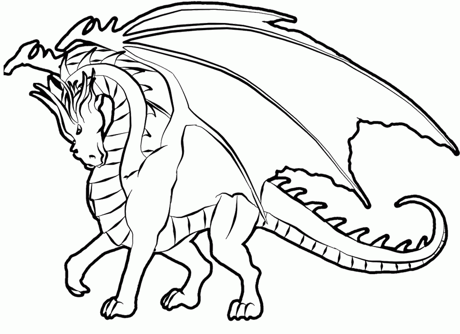 Detailed Dragon Coloring Pages Coloring Home