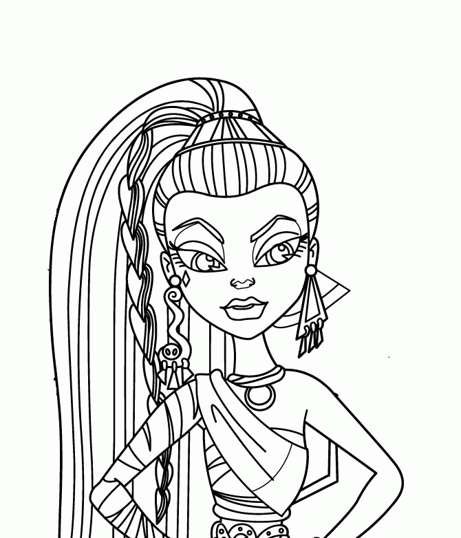 Monster High Nefera De Nile And Friends Coloring Pages - Monster 