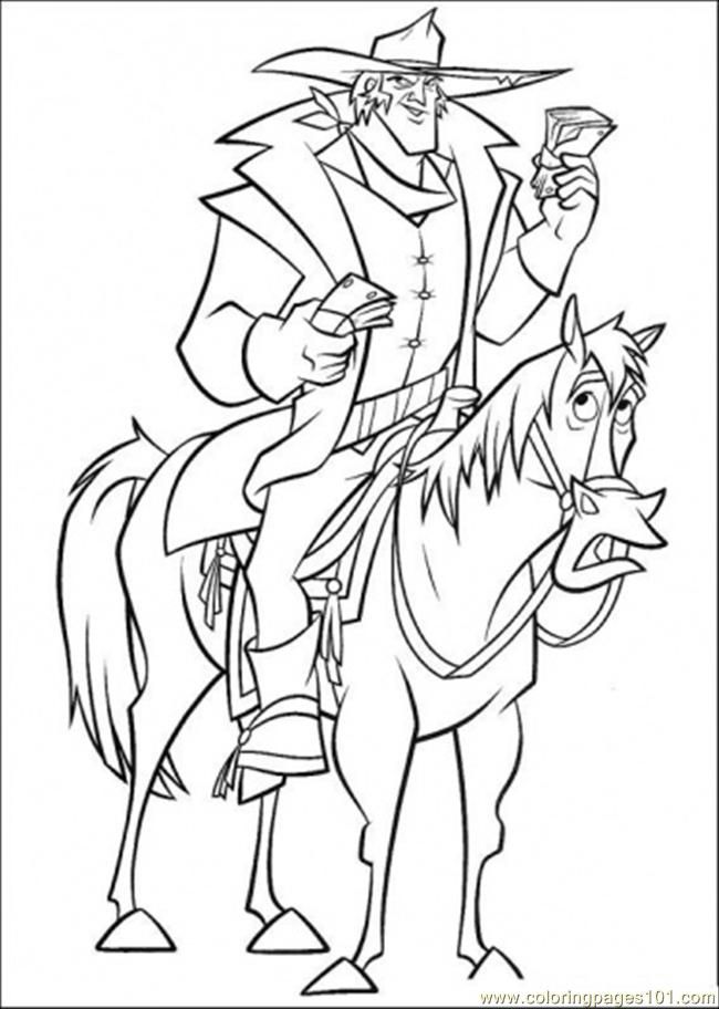 Coloring Pages That Bad Guy Is Riding A Horse (Cartoons > Others 