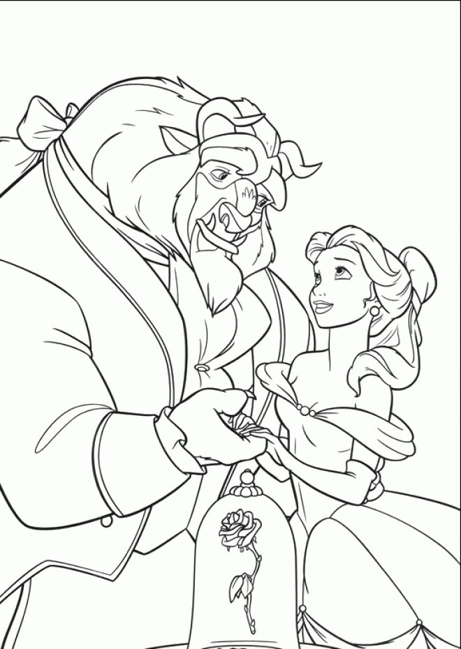 Beauty And The Beast Coloring Book Printouts - Beauty And Beast 