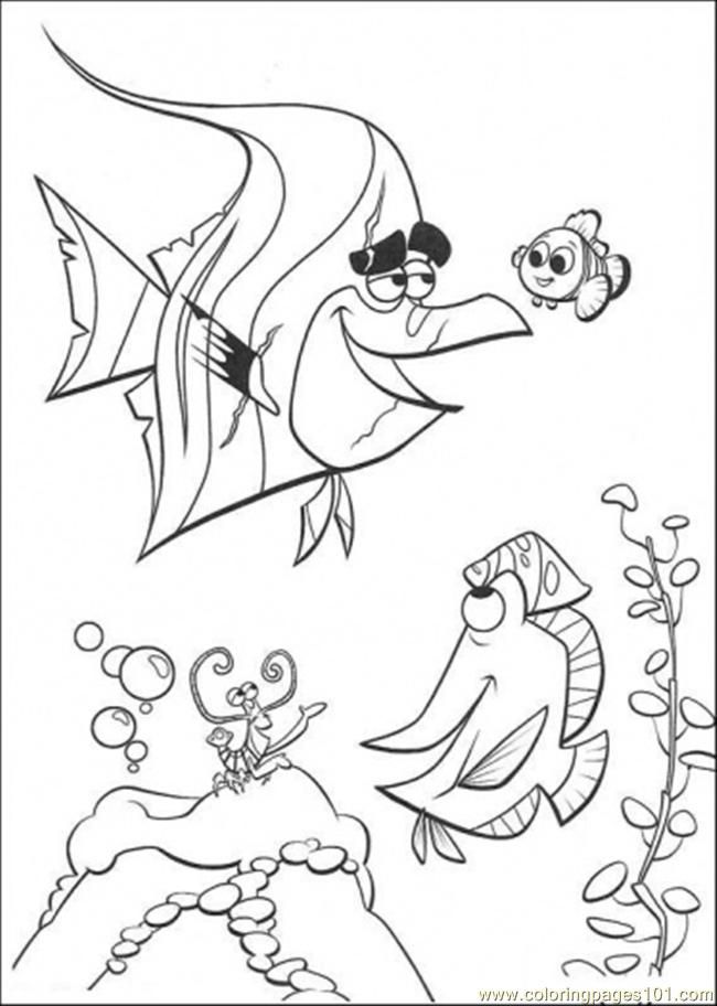 Coloring Pages Nemo And His Best Friends (Cartoons > Finding Nemo 