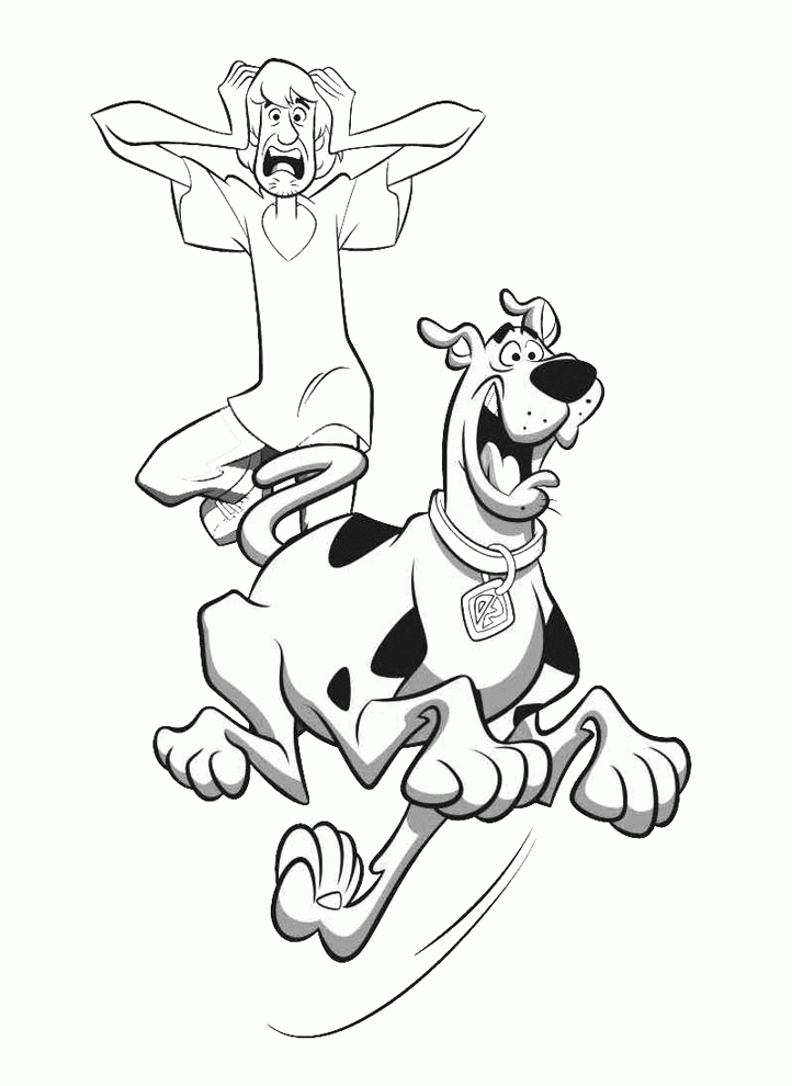 Stampa disegno di Scooby Doo e Shaggy Rogers da colorare