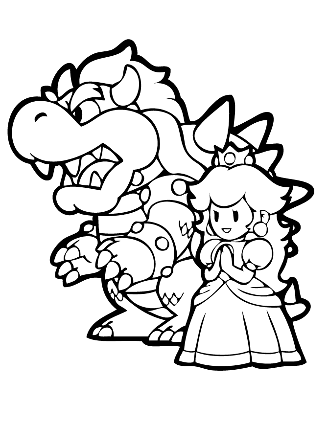 Bowser Coloring Pages Cake Ideas and Designs
