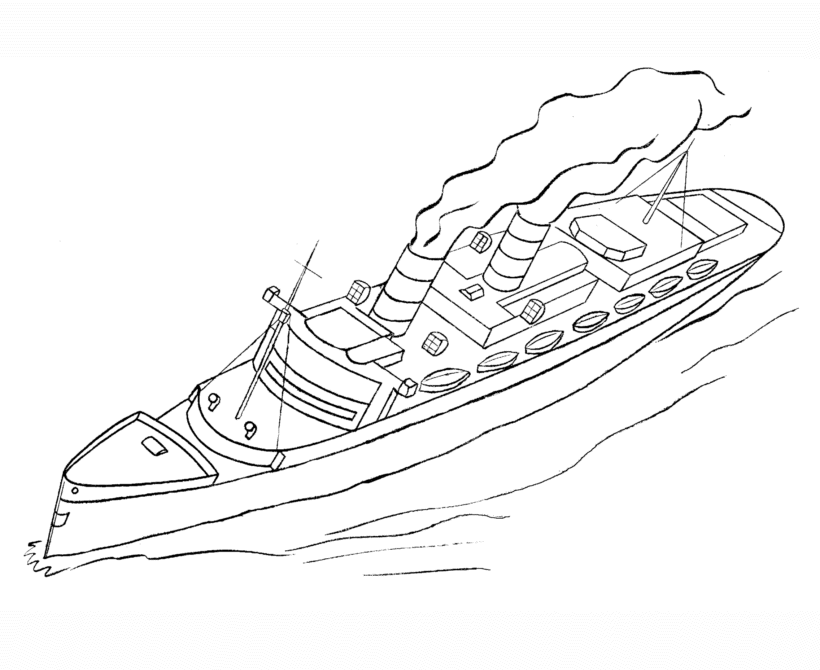 ocean liner Colouring Pages