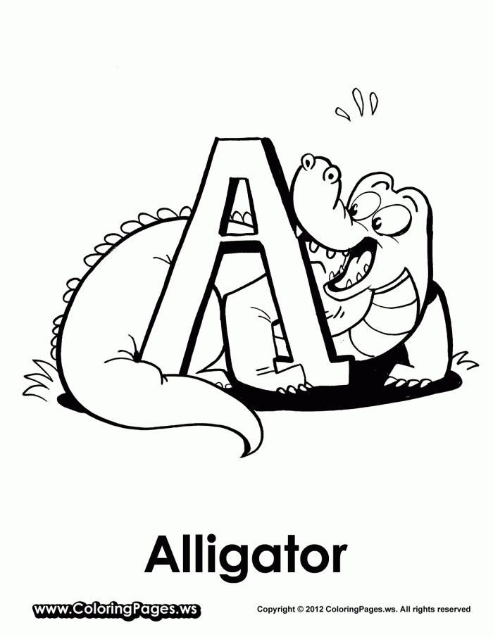 Alligator Coloring Pages For Kids | 99coloring.com