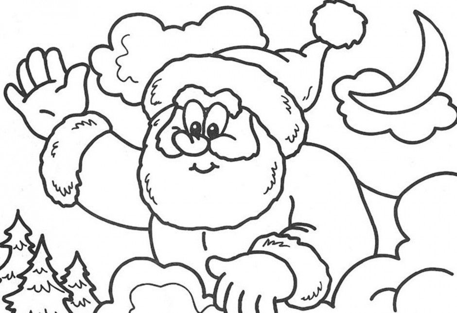 Download High Five Santa Coloring Pages For Kids Printable Or 
