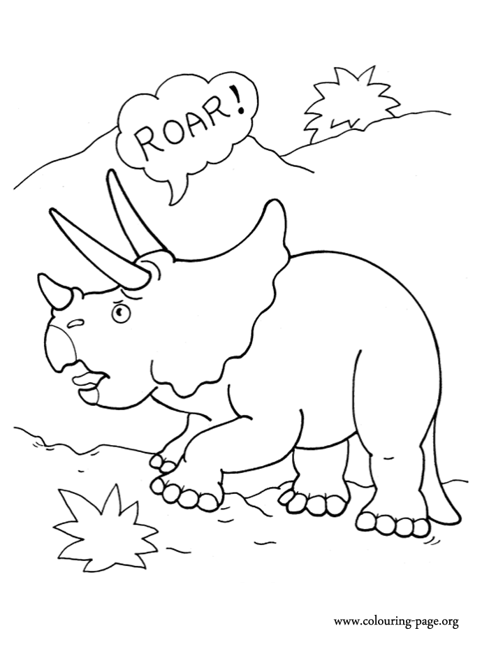 Triceratops Coloring Pages - Coloring Home