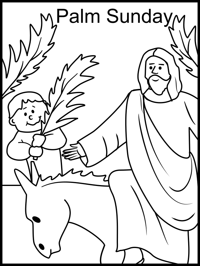 Palm Sunday Coloring Pages Coloring Home