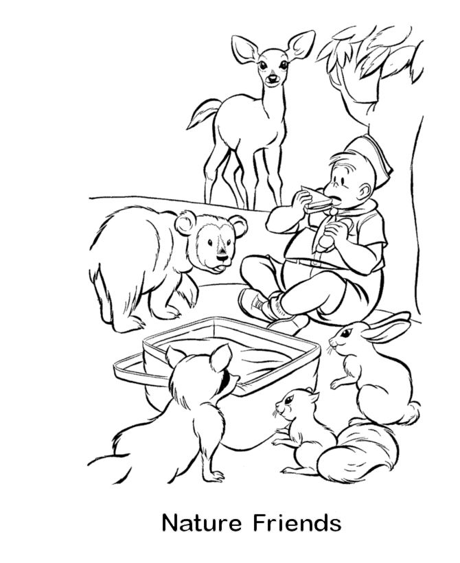 Cub Scout coloring page sheets : Printable Scouting Activity 