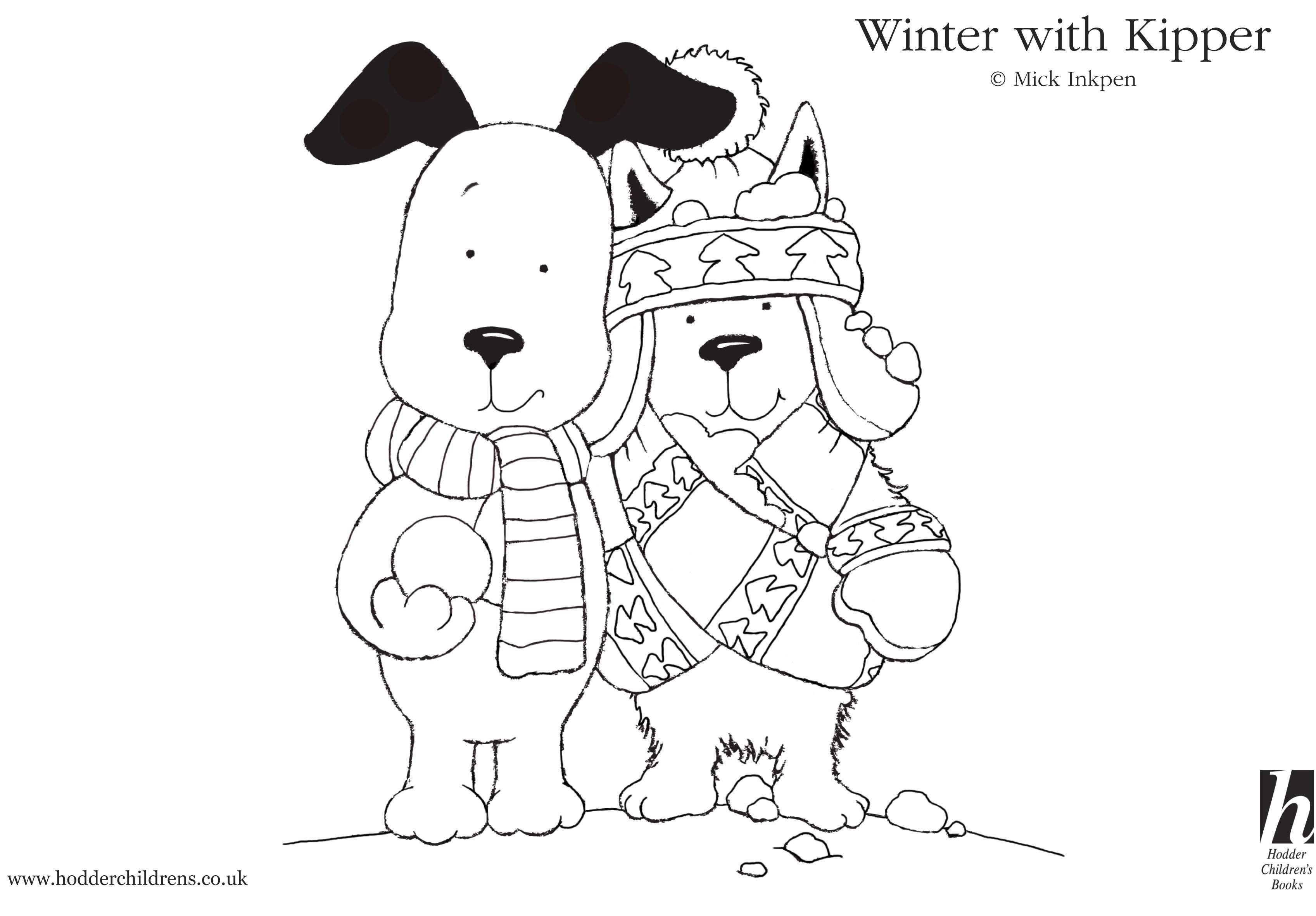 Kipper the dog coloring page