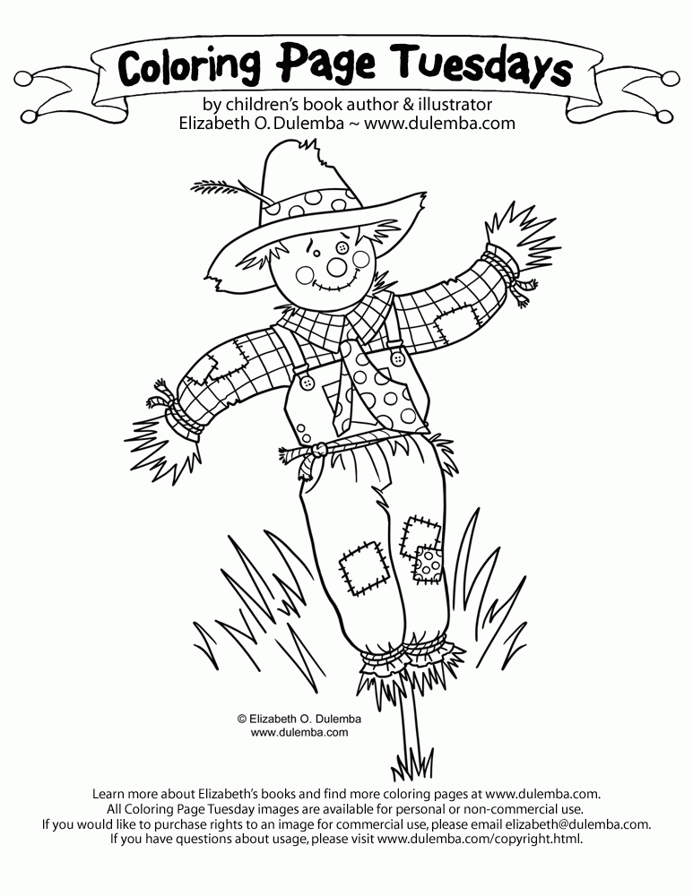 dulemba: Coloring Page Tuesday - Scarecrow!