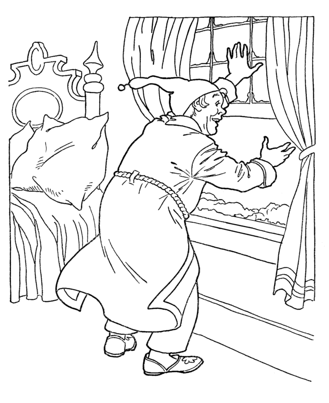 Grandparents Day Coloring Pages - Grandfather in his Robe coloring 