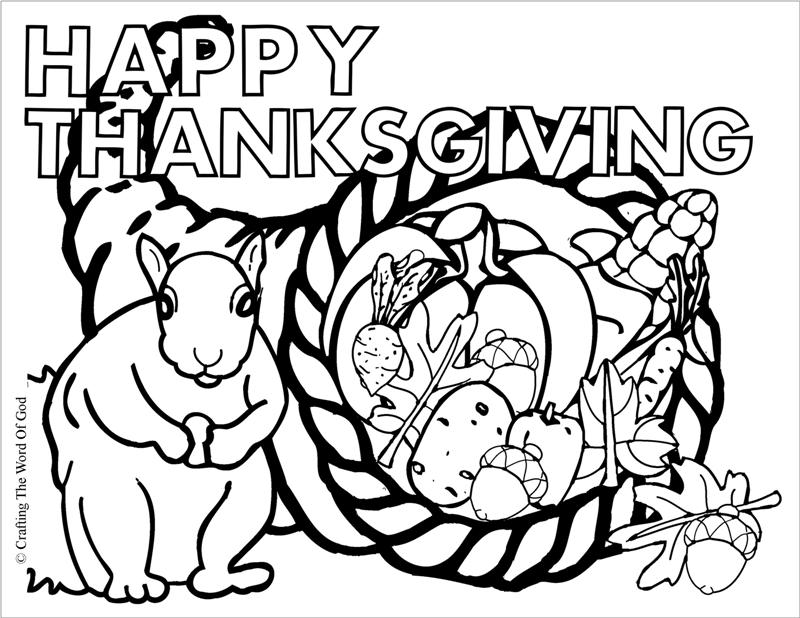 Thanksgiving Cornucopia- Coloring Page « Crafting The Word Of God