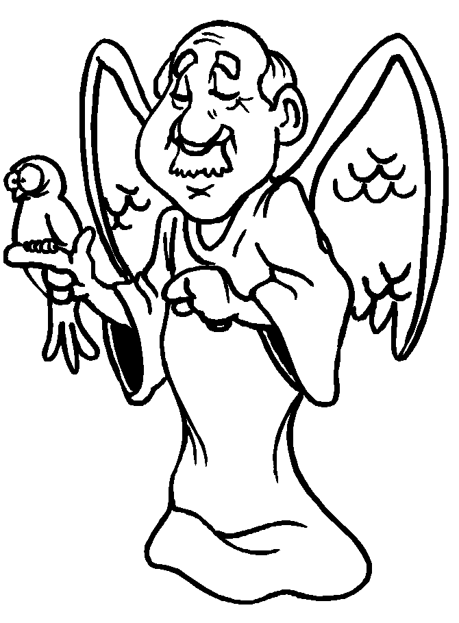 angel to colour Colouring Pages (page 3)