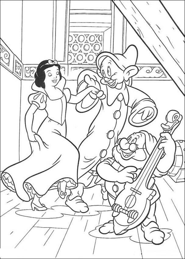 snow white coloring pages free to print | Coloring Pages