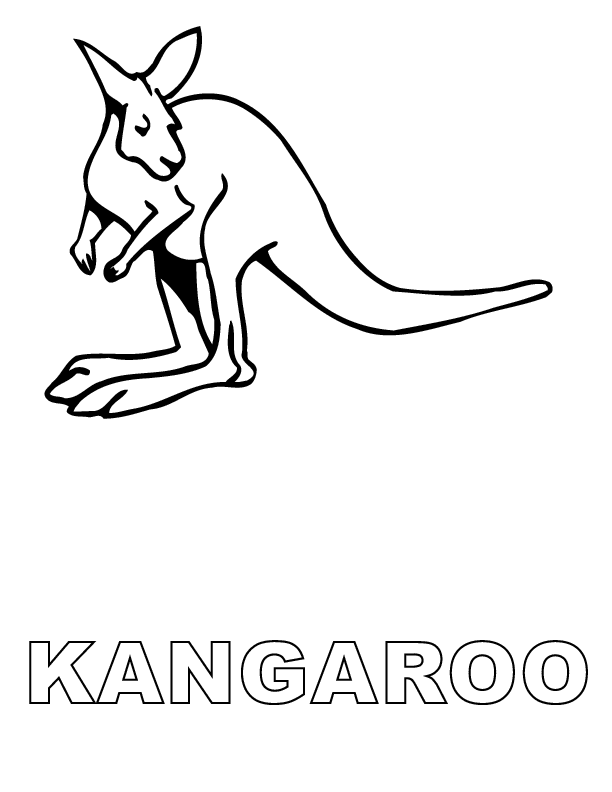 Kangaroo paint Colouring Pages (page 3)