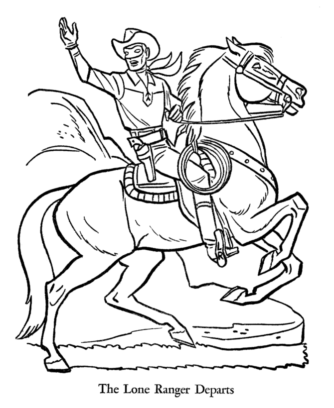 The Lone Ranger and Tonto Coloring Page sheets - The Lone Ranger 