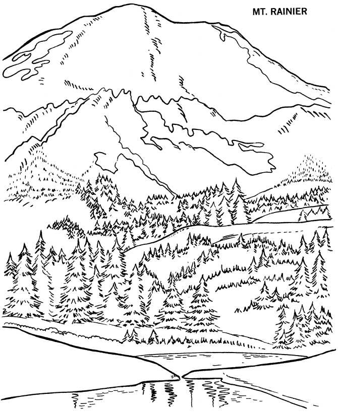 Download Mountains Coloring Page - Coloring Home