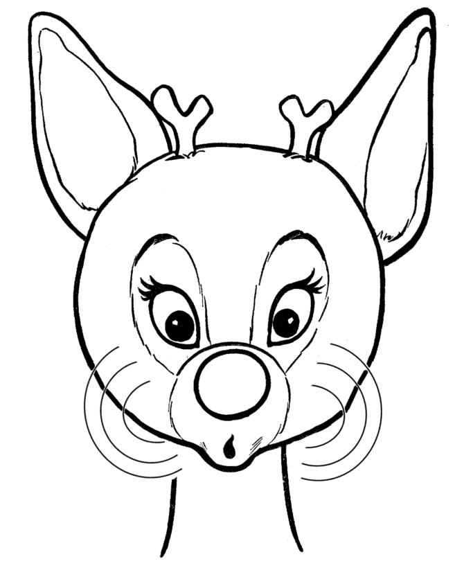 Rudolph the Red Nose Reindeer Coloring Page - Rudolph is 