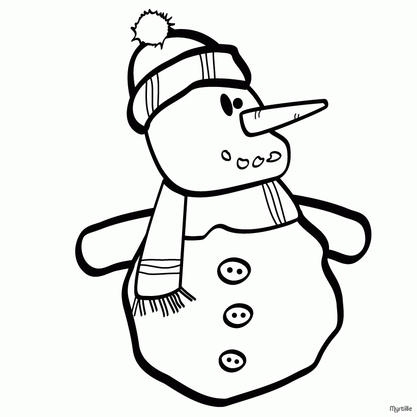 Snowman Hat Outline Images & Pictures - Becuo