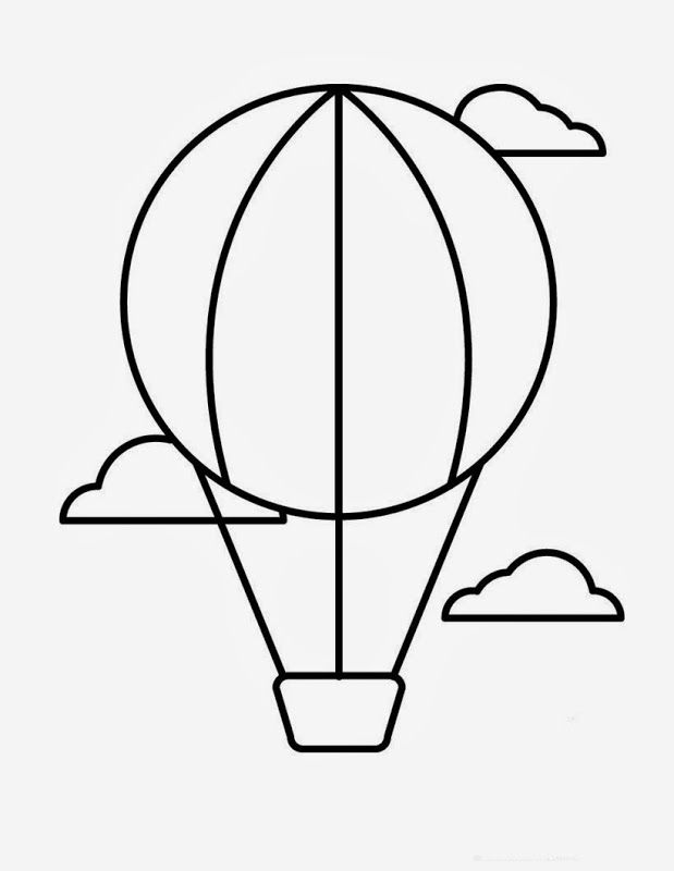 Coloring Pages Of Hot Air Balloons
