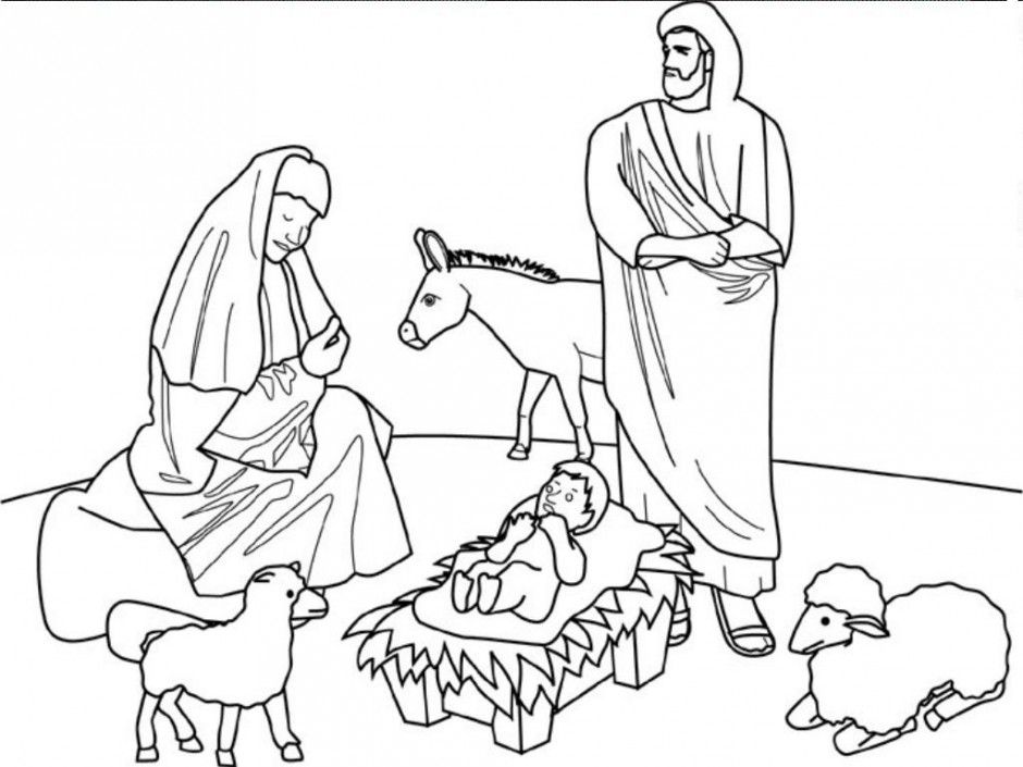 Free Nativity Coloring Pages Free Printable Nativity Story 186571 