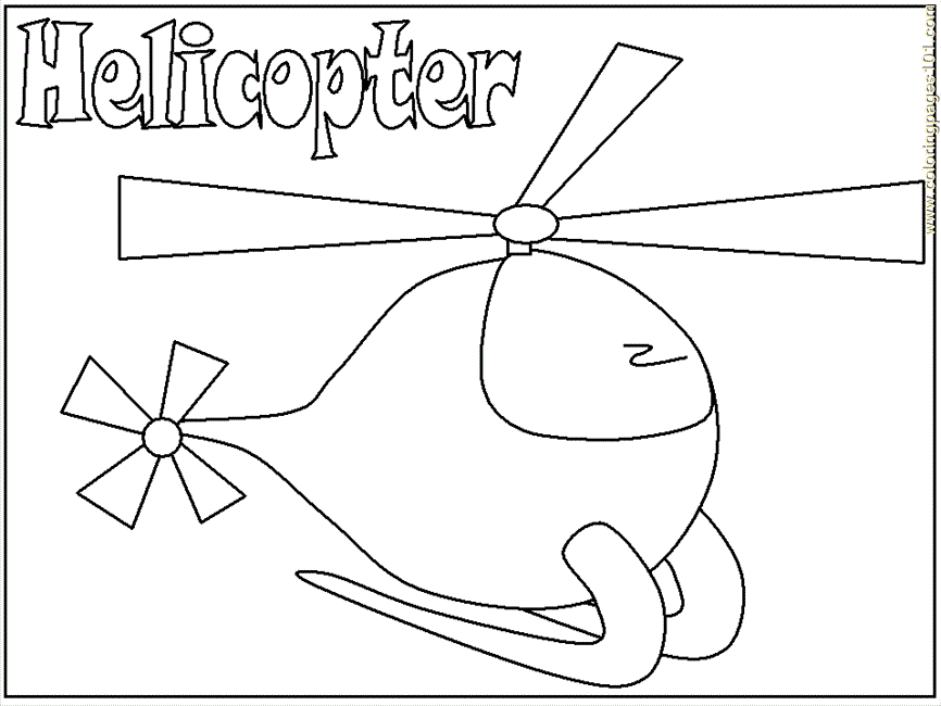 Coloring Pages Bposter Helicopter (Transport > Air Transport 