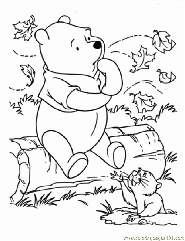 Free Printable Coloring Page Pooh Alone Cartoons Winnie The Pooh 