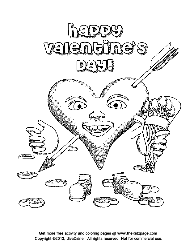 Valentine's Dancer - Free Valentine's Day Coloring Pages for Kids 
