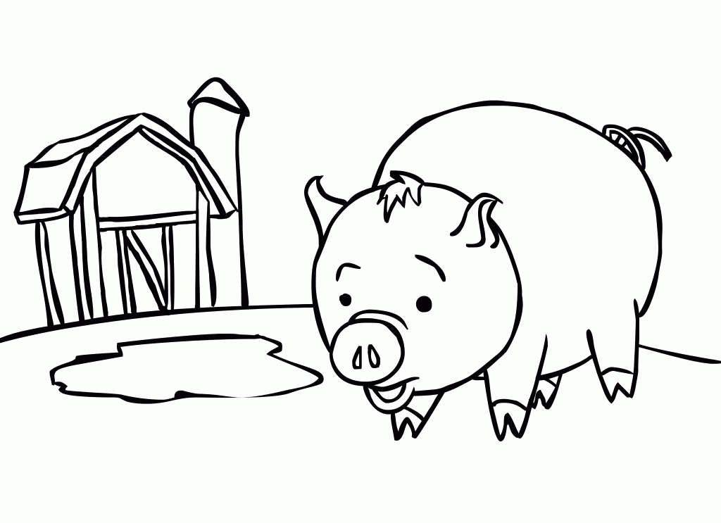 Baby Pig Coloring Pages - Animal Coloring Pages : Girls Coloring Pages