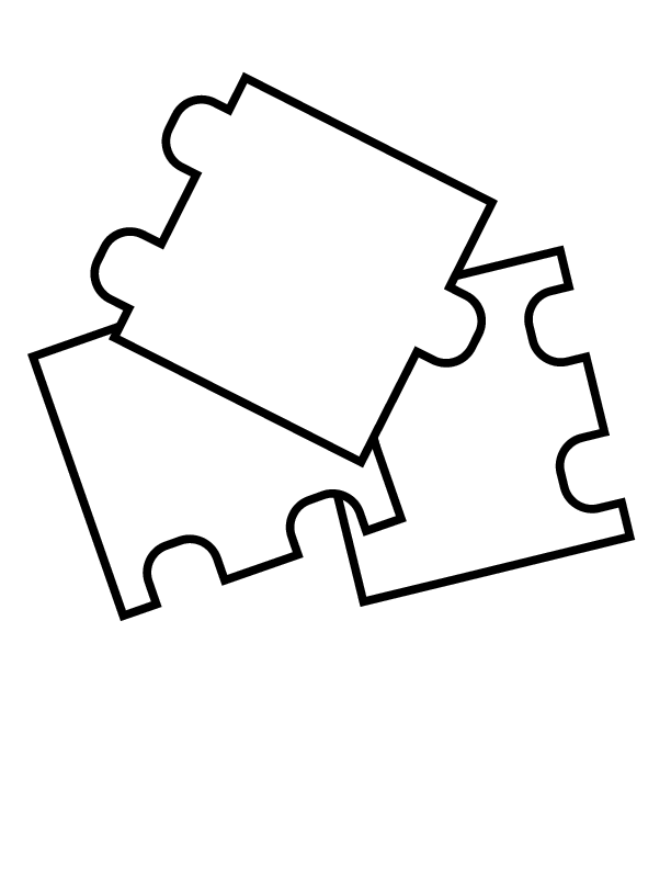eps 3 puzzle pieces printable coloring in pages for kids - number 