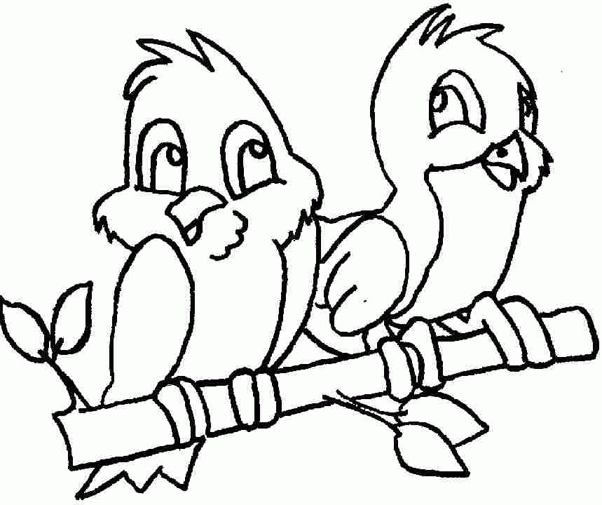 Colouring Pages Animal Birds Printable For Little Kids 6642#