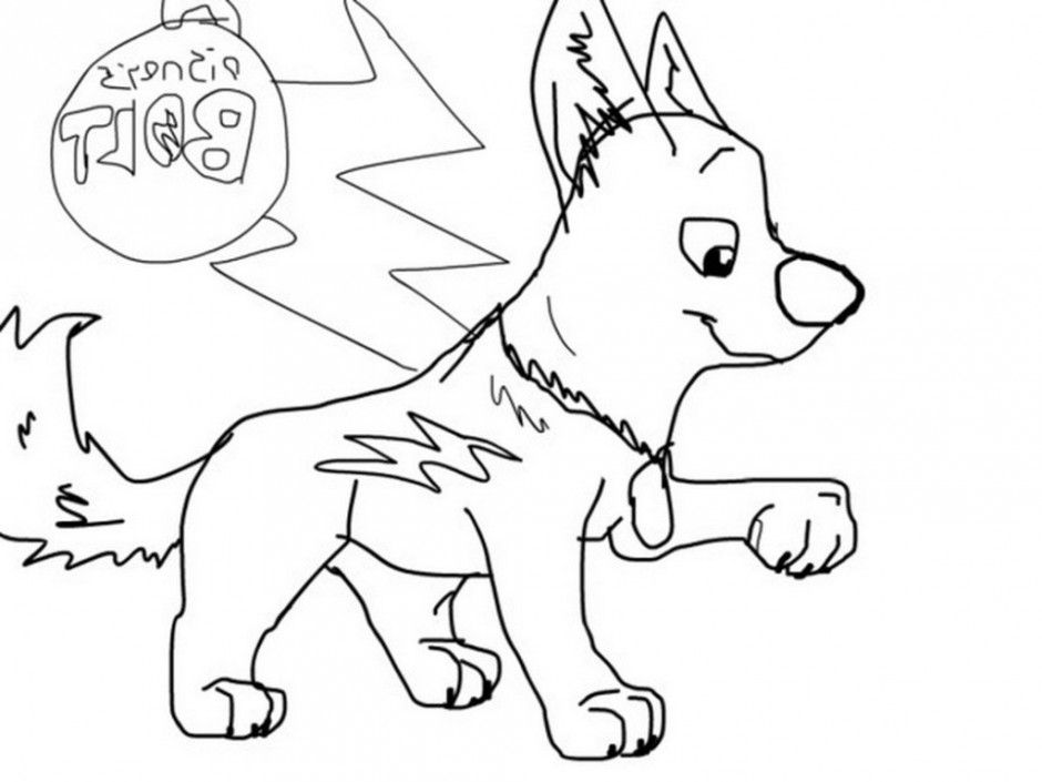 Disney Create Bolt Coloring Page Print Color Yippers Free 178240 