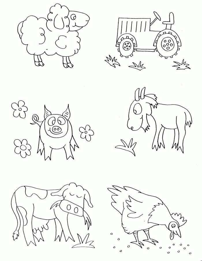 farm farm animals Colouring Pages
