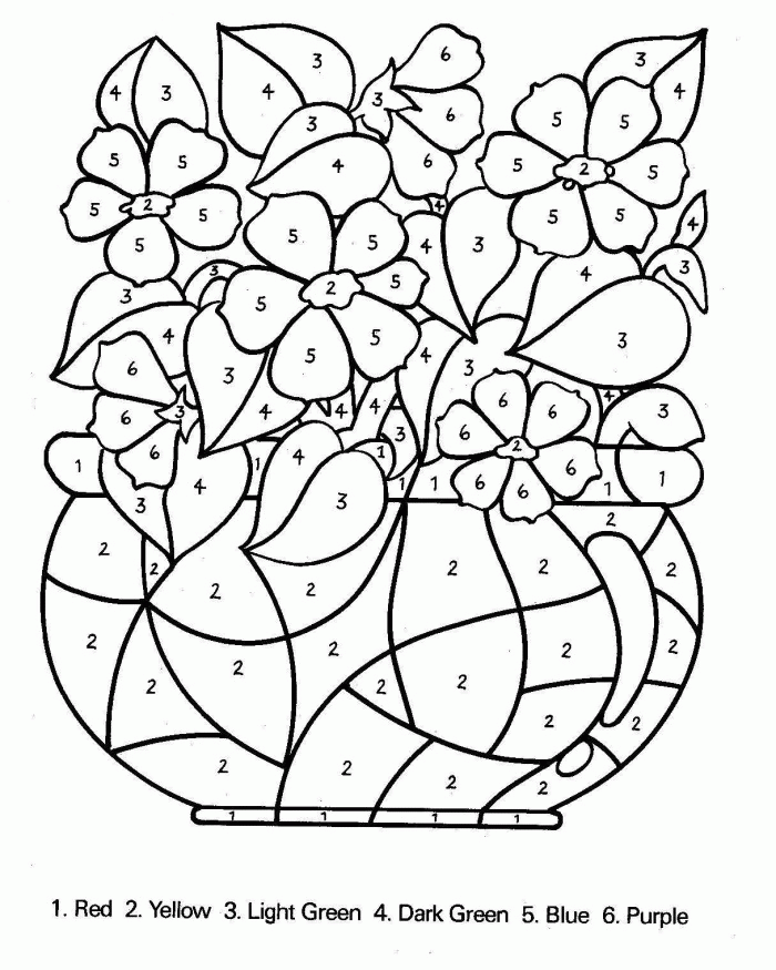 Coloring Pages With Number Code - Coloring Home