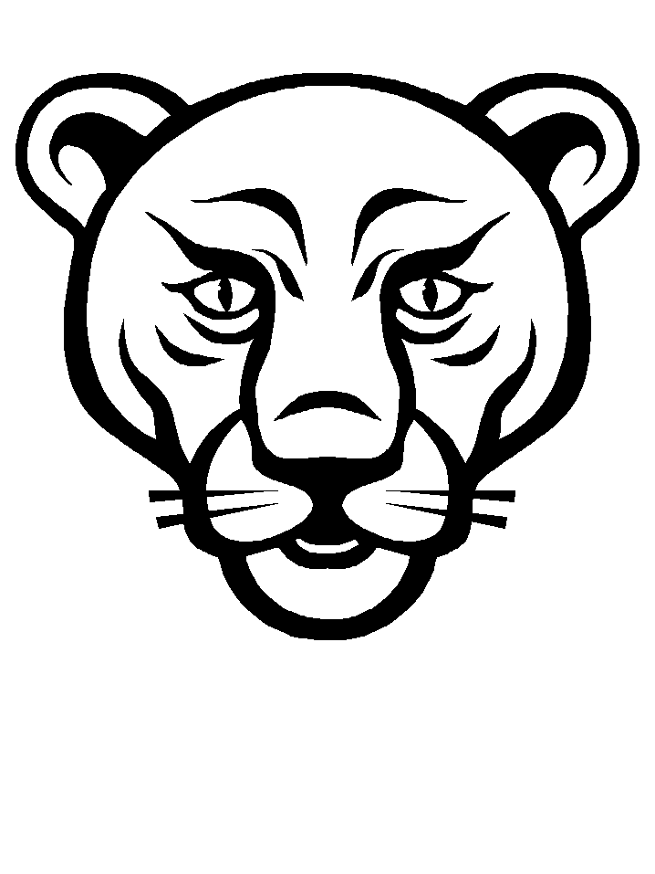 face tiger Lion Animals Coloring Pages