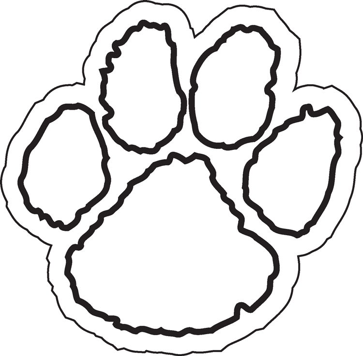 Tiger Paw Print Coloring Page Sketch Coloring Page