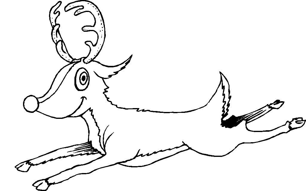 Deer christmas coloring pages for kids | kids coloring pages 