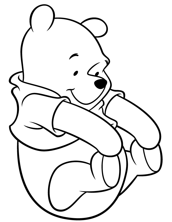 Cutest Winnie The Pooh Coloring Page | HM Coloring Pages