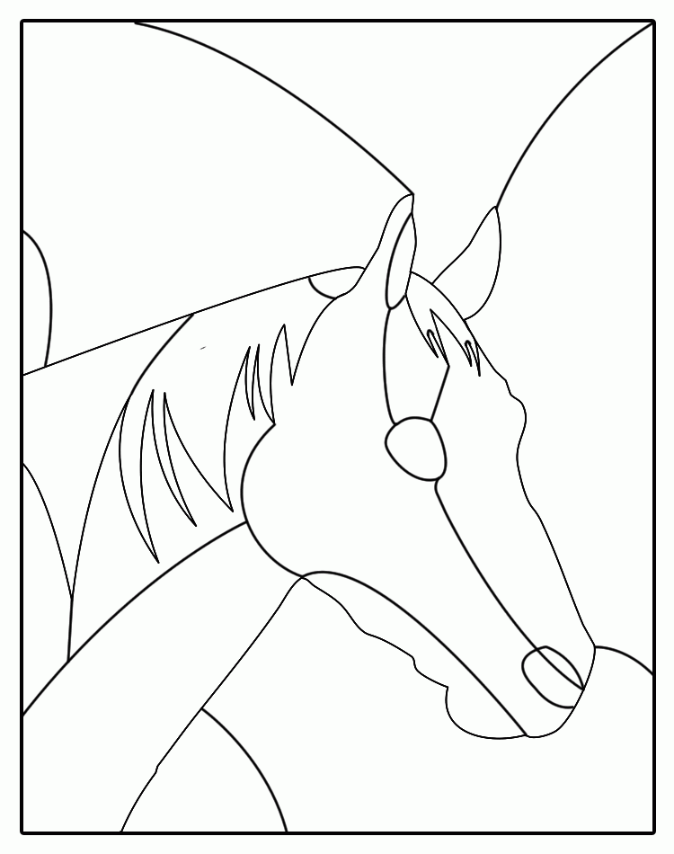 stained glass patterns for free: Horse stained glass patterns